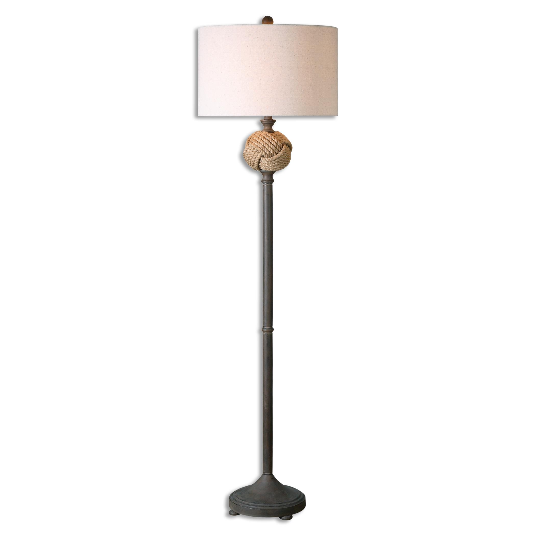Uttermost Lamps 282601 Higgins Rope Sphere Floor Lamp Del Sol